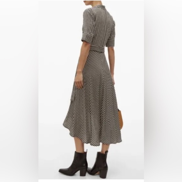NWT..GANNI Check Gingham Print Wrap Dress Size 32 - Picture 4 of 15